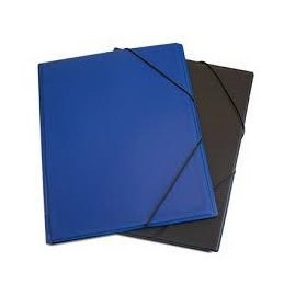 CARPETA FOLIO GOMAS SOLAPA PLASTICO AZUL