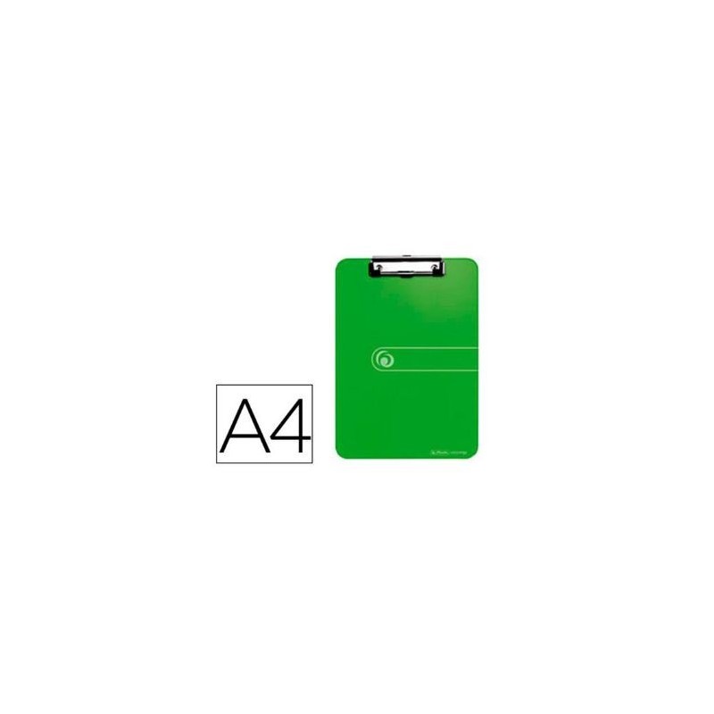PORTANOTAS HERLITZ CON PINZA DIN A4 VERDE