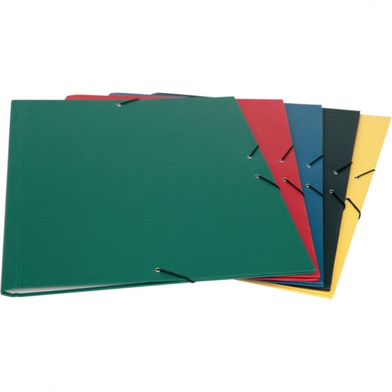 CARPETA DIBUJO A2 CARTON GOFRADO GOMA AZUL