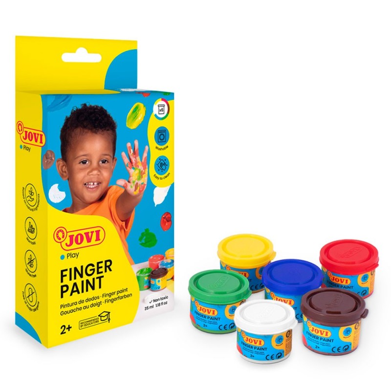 PINTURA DE DEDOS JOVI 6 BOTES 35ML SURTIDOS