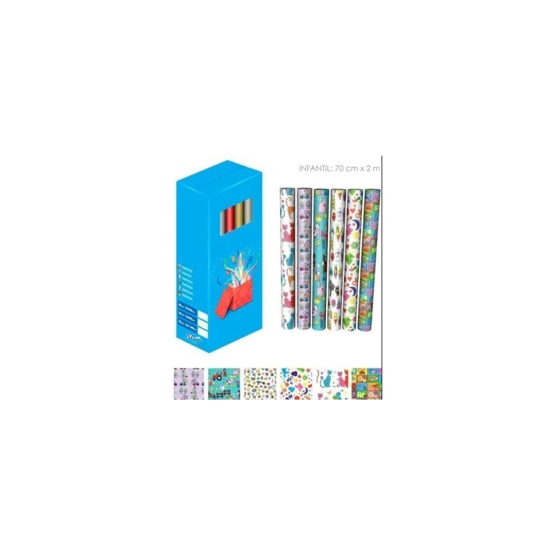 PAPEL DE REGALO ROLLO 2Mx70CM