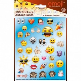 4 HOJAS DE PEGATINAS EMOJI STICKERS