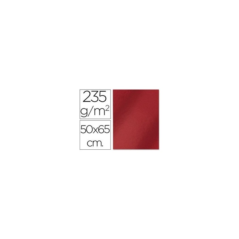 CARTULINA 50x65 METALIZADA ROJA