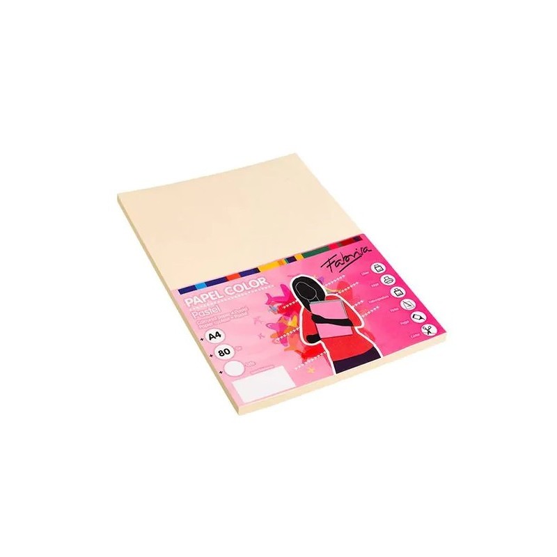 PAPEL A4 80GR 100 UDS COLOR MARFIL