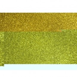 LAMINA GOMA EVA 40x60 ORO EFECTO PURPURINA