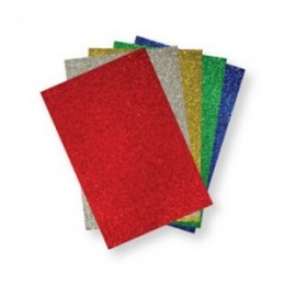 GOMA EVA 20x30 PURPURINA 10 HOJAS SURTIDAS