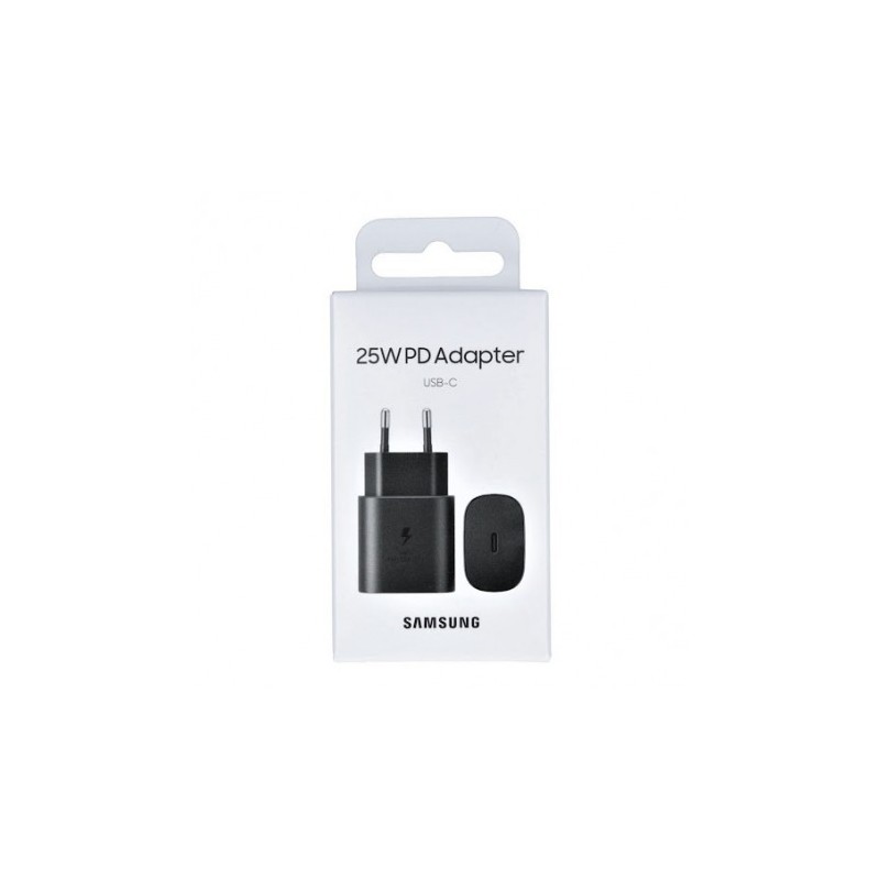 CARGADOR SAMSUNG USB-C 25W NEGRO SUPER FAST CHARGI