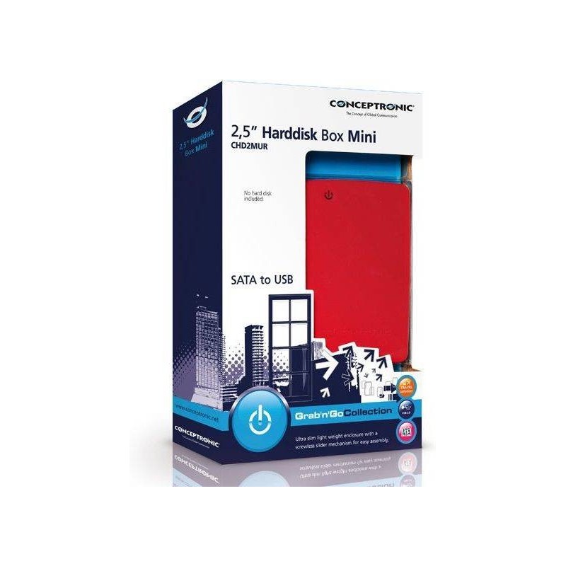 CAJA EXTERNA 2.5 USB 2.0 ROJO FERRARI CHD2MU