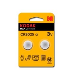 PILA BOTON KODAK LITIO CR2025 3V 2 UNIDADES