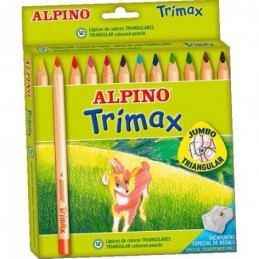 LAPIZ ALPINO 12 COLORES TRIMAX