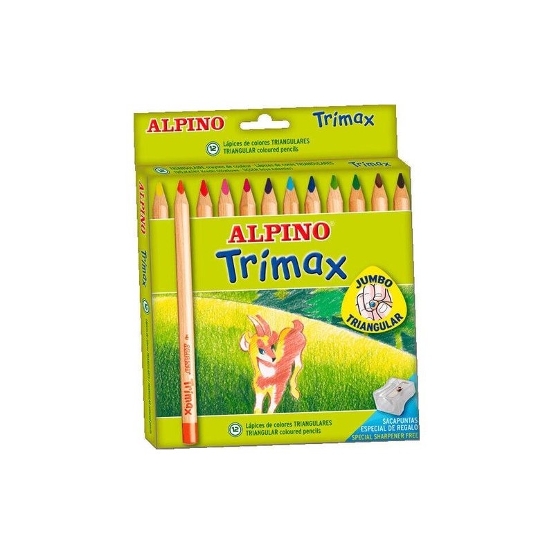 LAPIZ ALPINO 12 COLORES TRIMAX