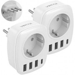 ADAPTADOR DE VIAJE MILLOL CON 3 USB Y USB C