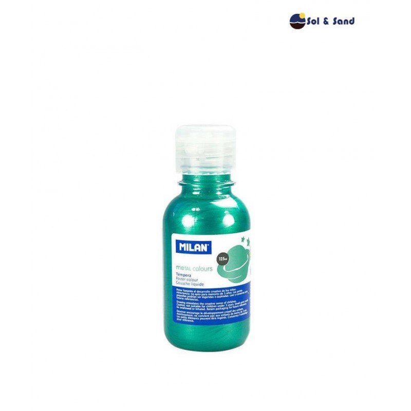 FRASCO 125ML TEMPERA VERDE METAL