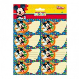 16 ETIQUETAS ADHESIVAS NOMBRE MICKEY DISNEY CLUB H