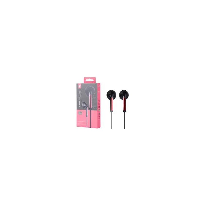 AURICULARES C6214 NE-RJ BOMBON NEGRO Y ROJO