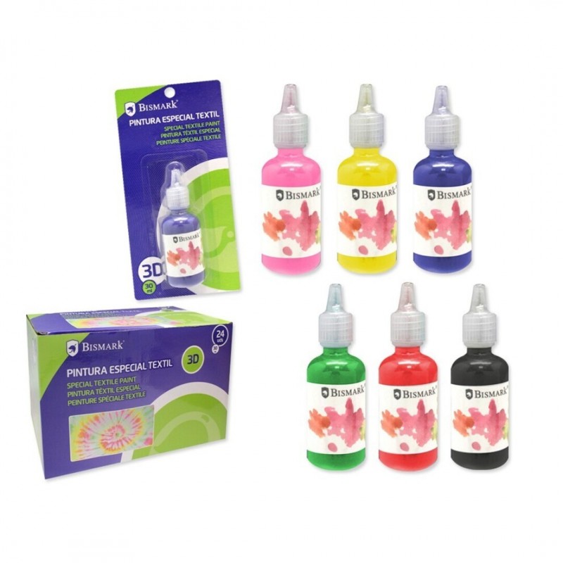 PINTURA ESPECIAL TEXTIL 3D COLORES SOLIDOS 30ML