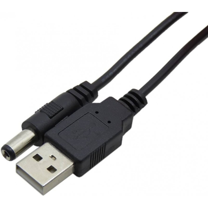 CABLE USB A JACK 5.5x2.1mm