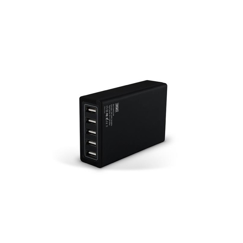 CARGADOR 5 PUERTOS USB 10A 3GO