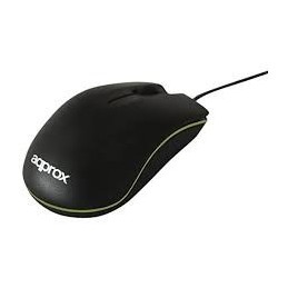 RATON MINI APPROX USB NEGRO/VERDE