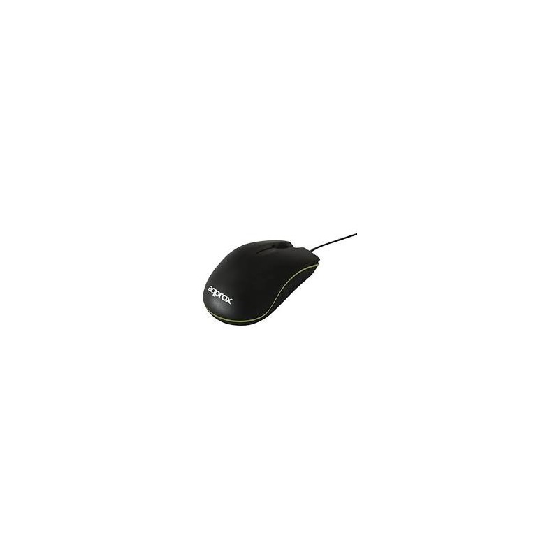 RATON MINI APPROX USB NEGRO/VERDE