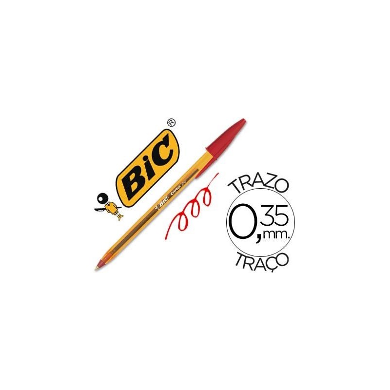 BOLIGRAFO BIC CRISTAL FINE ROJO 0.8