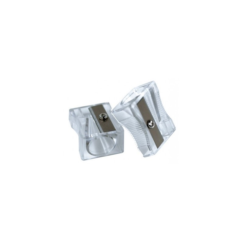 SACAPUNTAS PLASTICO MAXI TRANSPARENTE