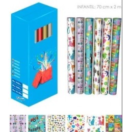 PAPEL DE REGALO ROLLO 2Mx70CM