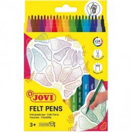 ESTUCHE 24 ROTULADORES JOVI COLORES TRAZO FINO