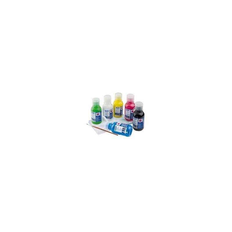 ESTUCHE 6 FRASCOS TEMPERA 125ml SURTIDOS