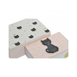 CAJA MADERA GATO ORO 2UDS LI155925