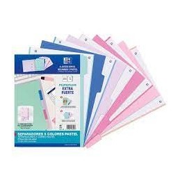 SEPARADORES OXFORD PP 500 MICRAS A4 5 POSICIONES P