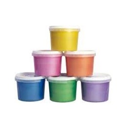 ESTUCHE 6 TARROS PINTURA DEDOS 100ML METAL