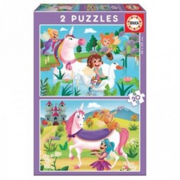 PUZZLE 2x20 UNICORNIOS Y HADAS