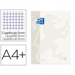 RECAMBIO COLOR A4 4/T 80H CUADRO 5MM OXFORD BLANCO