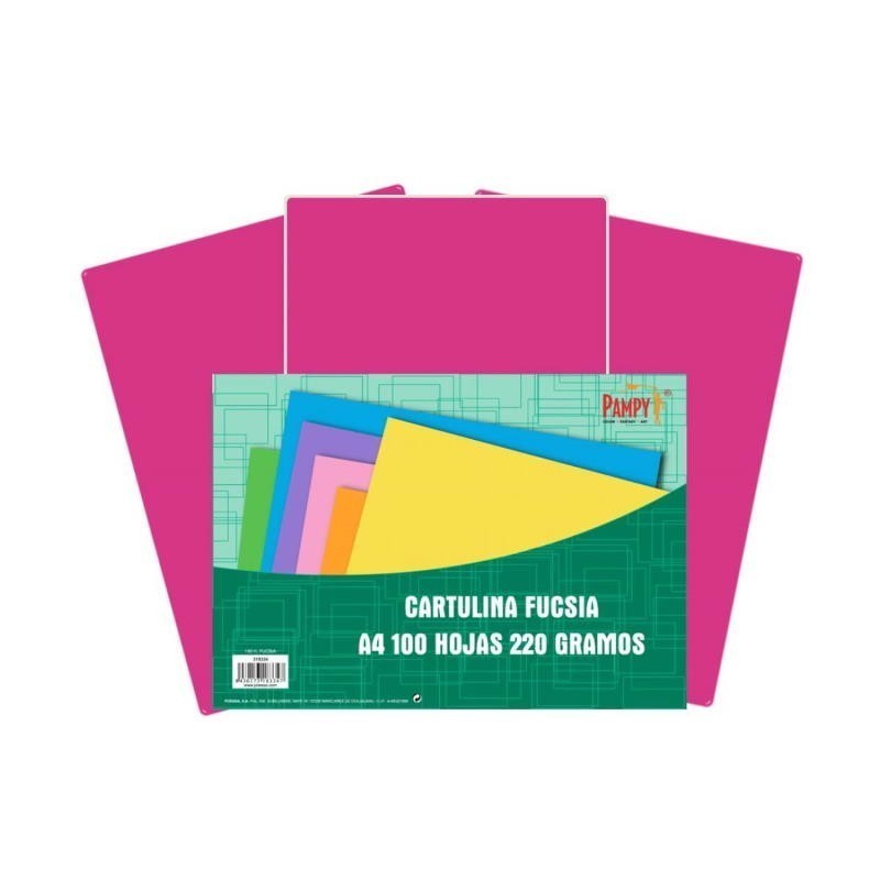 CARTULINA CAMPUS A4 180G FUCSIA