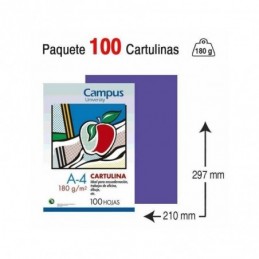CARTULINA CAMPUS A4 180G VIOLETA