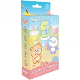 TEMPERA ESCOLAR ESTUCHE 6 BOTES 35ML COLOR PASTEL