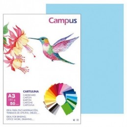 CARTULINA CAMPUS A3 180GR AZUL CELESTE / 50U
