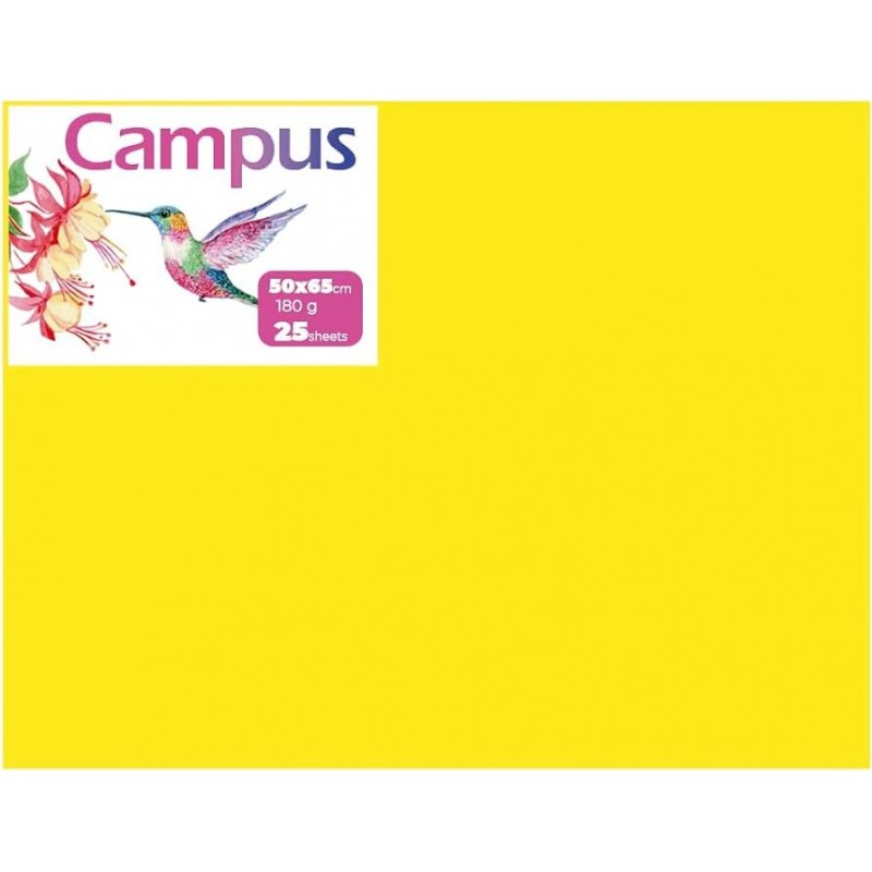 CARTULINA CAMPUS A3 180G AMARILLO CANARIO / 50U