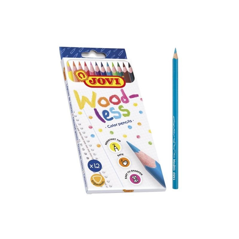 LAPICES COLORES JOVI WOODLESS 12UDS