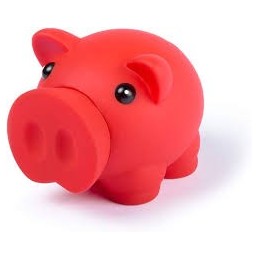 HUCHA CERDITO GOMA GRANDE EN BOLSA