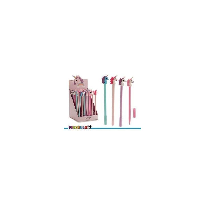 BOLIGRAFO FIGURA CABEZA UNICORNIO SURTIDO