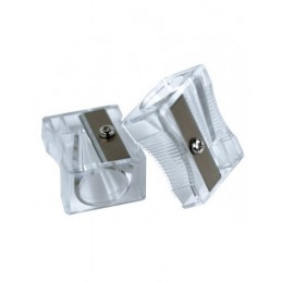 SACAPUNTAS PLASTICO MAXI TRANSPARENTE