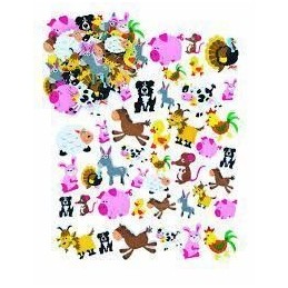 ANIMALES GRANJA FOAM ADHESIVA SURTIDOS 96 UDS