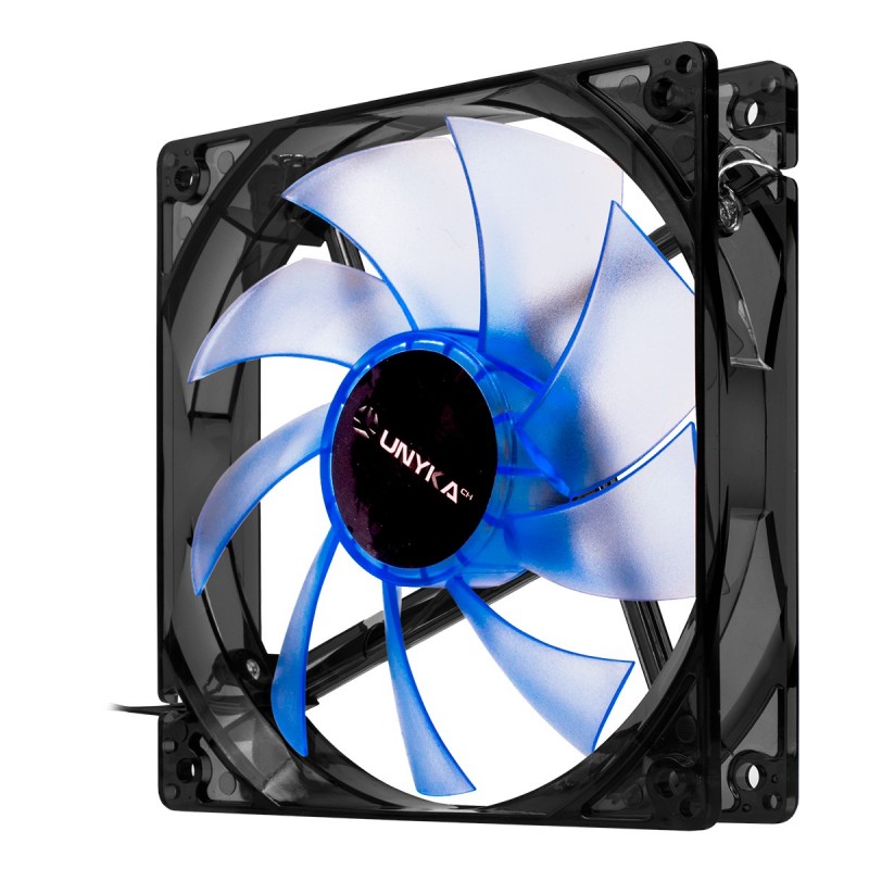 VENTILADOR 12CM UNYKA 1.100 RPM TRANSPARENTE