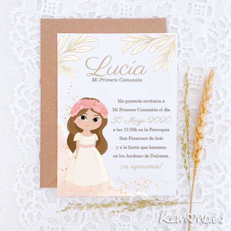 INVITACIONES PRIMERA COMUNION CHICA