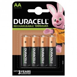 PACK DE 4 PILAS AA DURACELL 1.2V 1300mAh RECARGABL