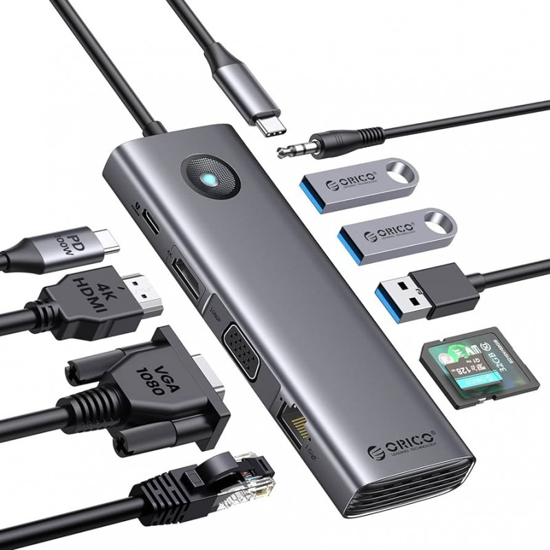 MULTI FUNCTION TYPE-C HUB A HDMI, VGA, RJ45 ORICO