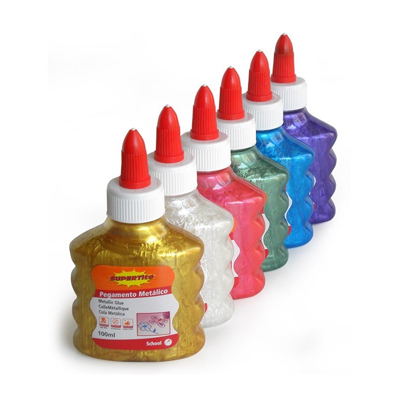 GLITTER METALICO 100ML PEGAMENTO PURPURINA