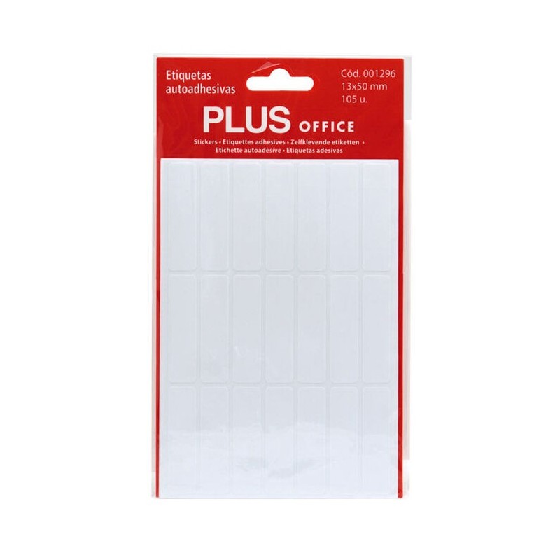 ETIQUETA ADHESIVA BLANCA PLUS 13x50 5H 105uds